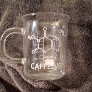 Clear Glass Caffeine Molecule Mug
